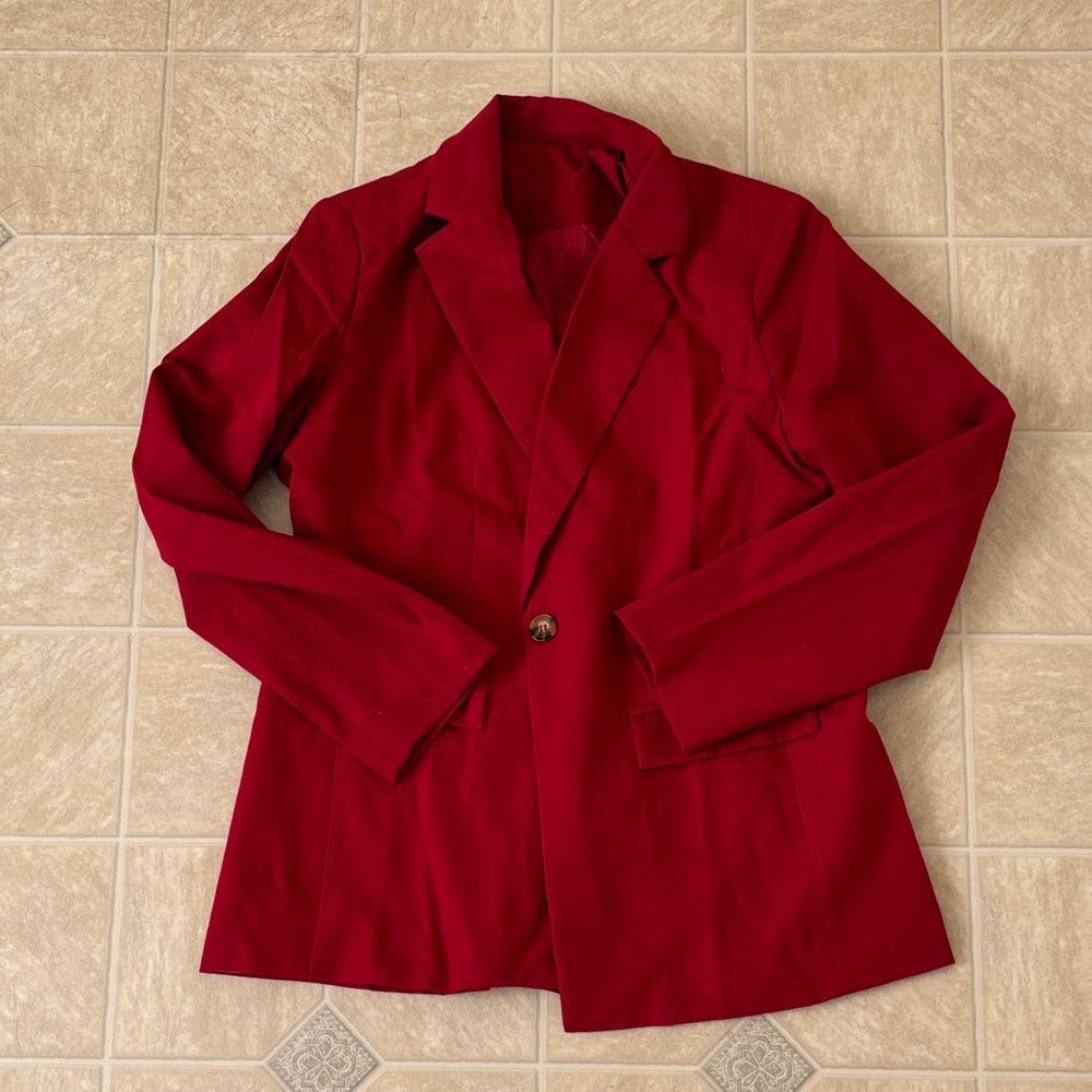 Elegant Red Women's Blazer